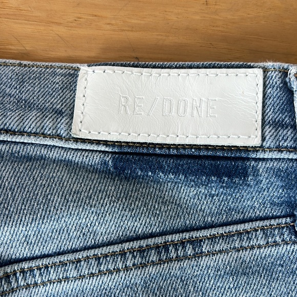 Re/done Comfort Stretch High Rise Ankle Crop - Light Dusk Destroyed Sz:28 - Picture 6 of 9